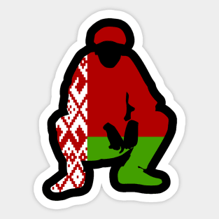 Belarusian slav squat Sticker